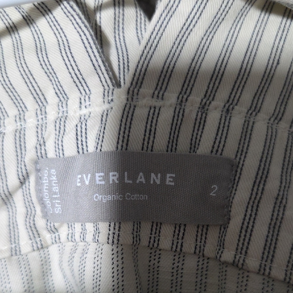 Everlane Cream and Black Striped Garment - Picture 2 of 2